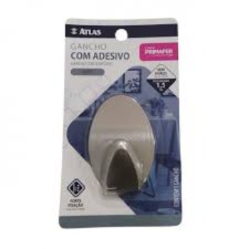 GANCHO ADESIVO 1,5KG INOX ATLAS